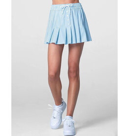 LUCKY IN LOVE HIGH WAIST LINEN STRIPE SKIRT