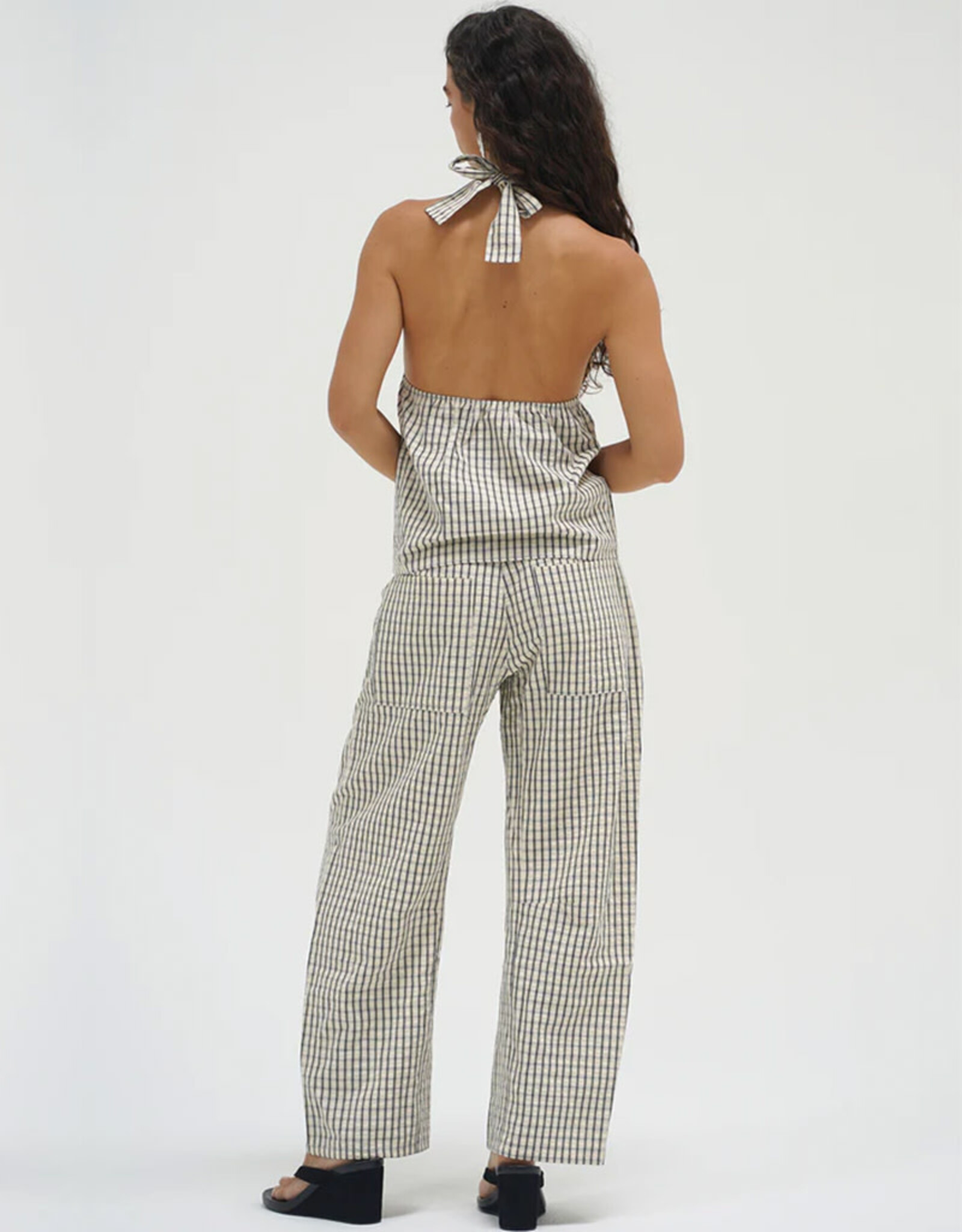 LNA CORA PLAID HALTER