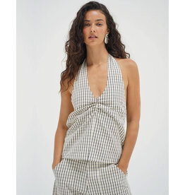 LNA CORA PLAID HALTER