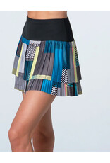 LUCKY IN LOVE STRIPE IT UP PLEATED SKIRT LONG