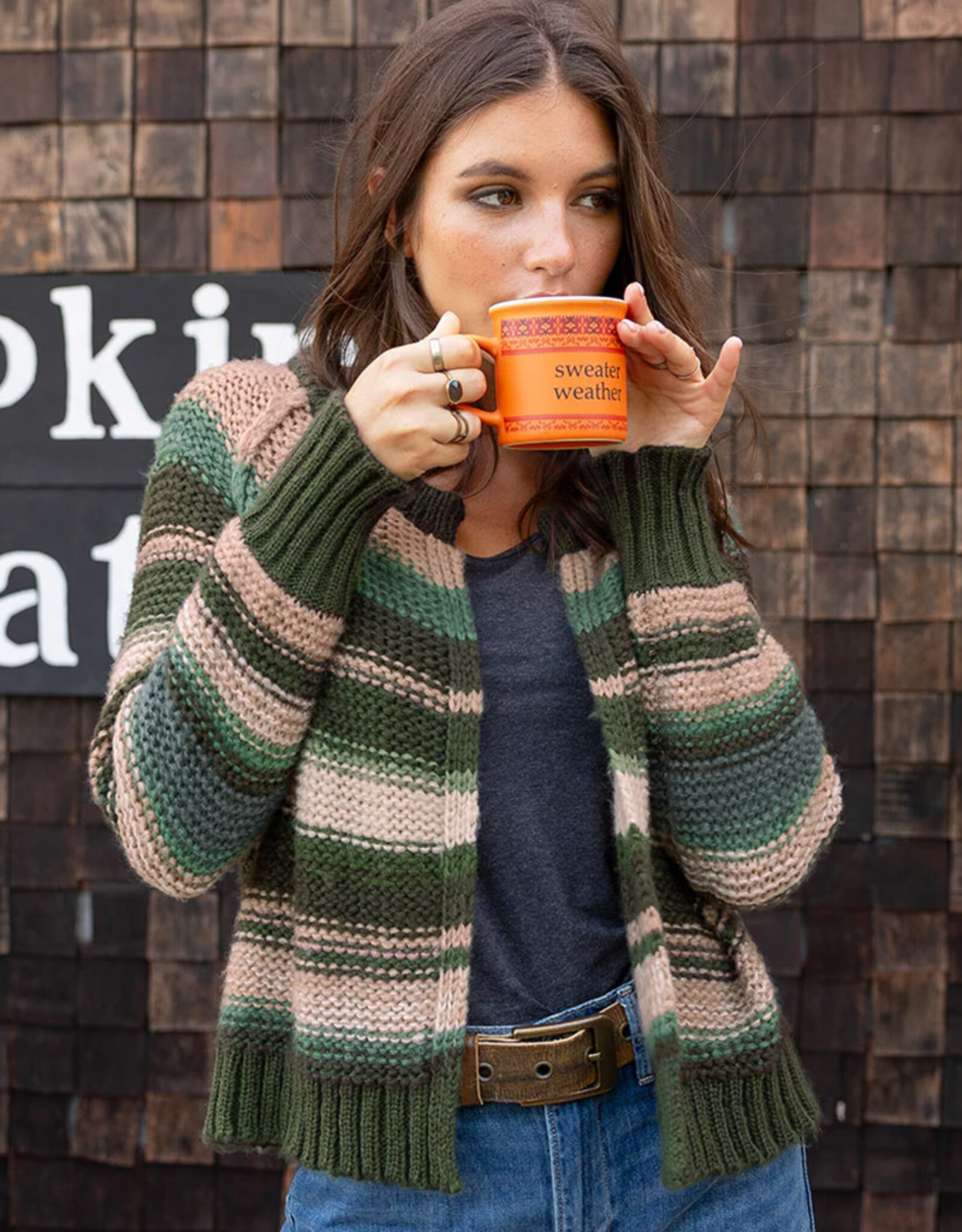 WOODEN SHIPS INEZ CARDI CHUNKY CREW