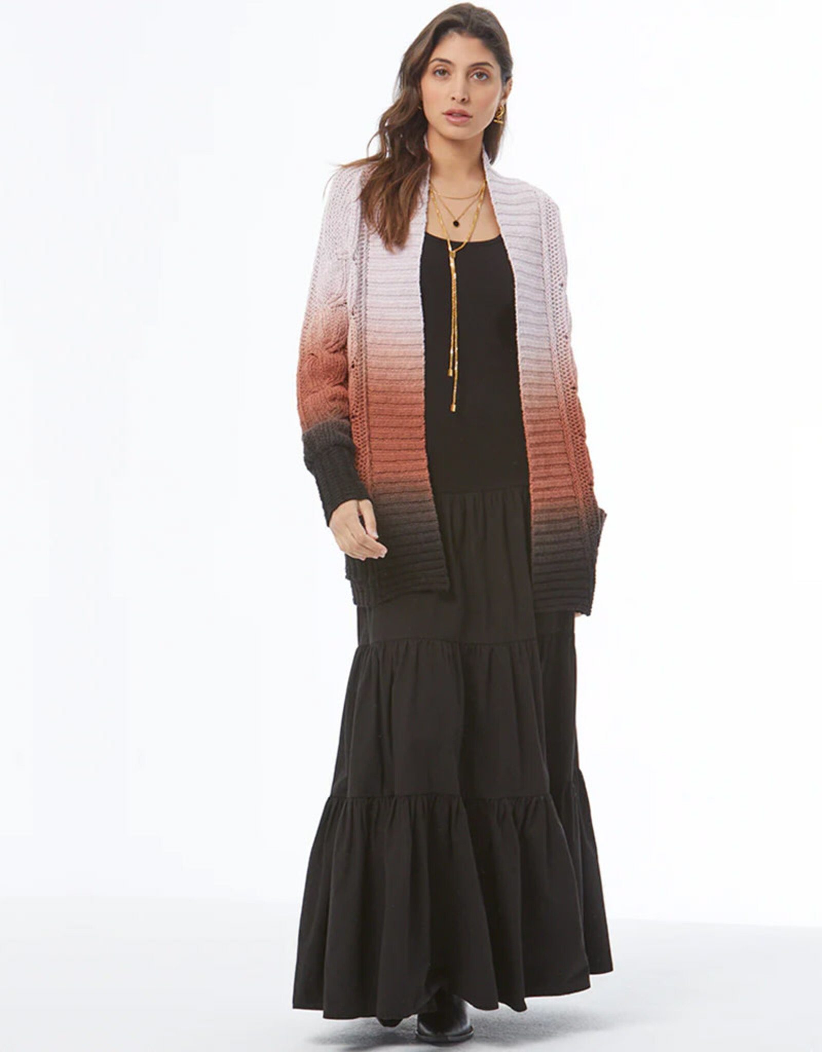 YOUNG FABULOUS & BROKE JIMMY CABLE CARDIGAN