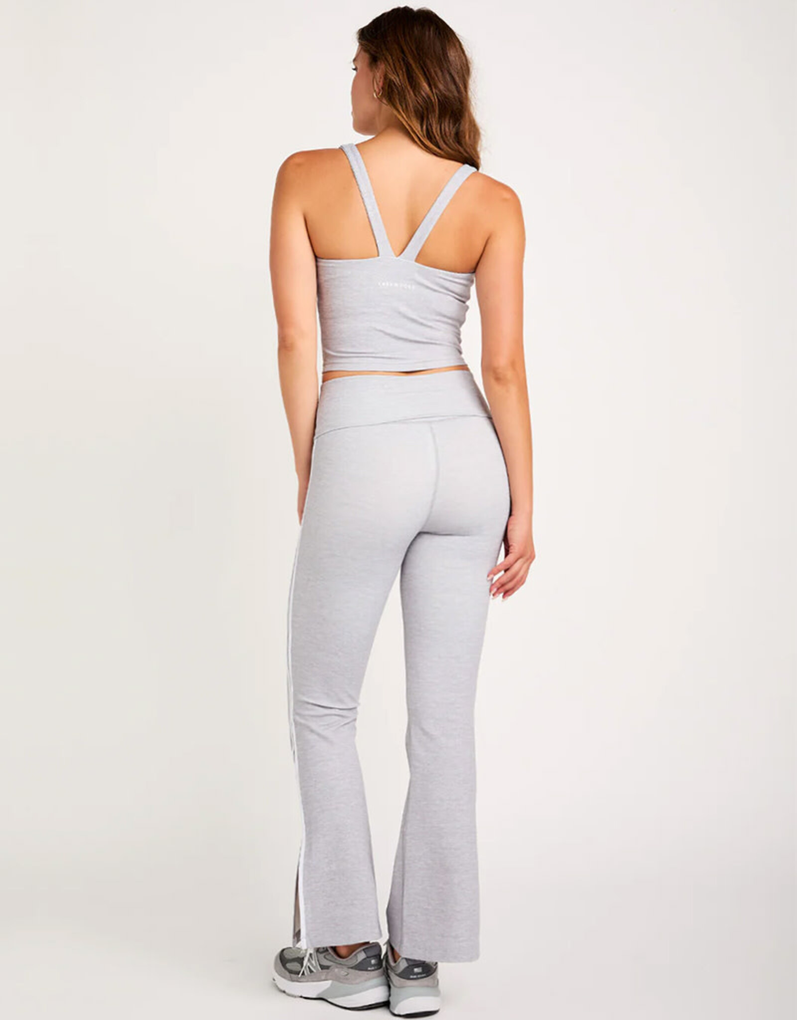 CREAM YOGA ANGEL FOLDED WAIST FLARE PANT