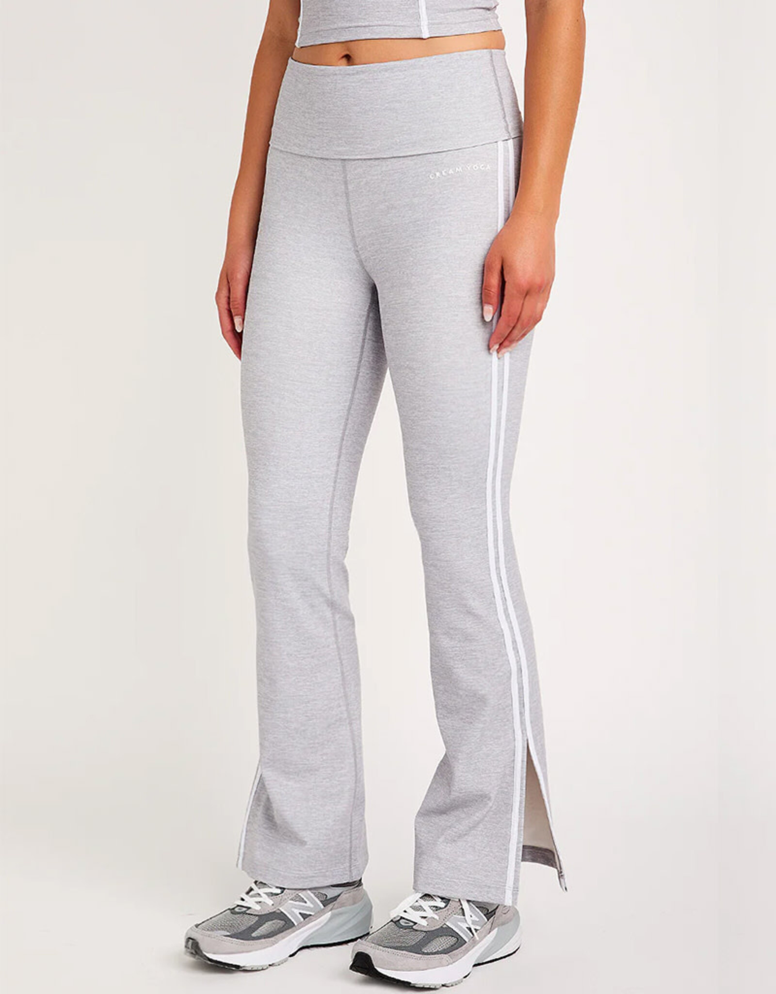 CREAM YOGA ANGEL FOLDED WAIST FLARE PANT