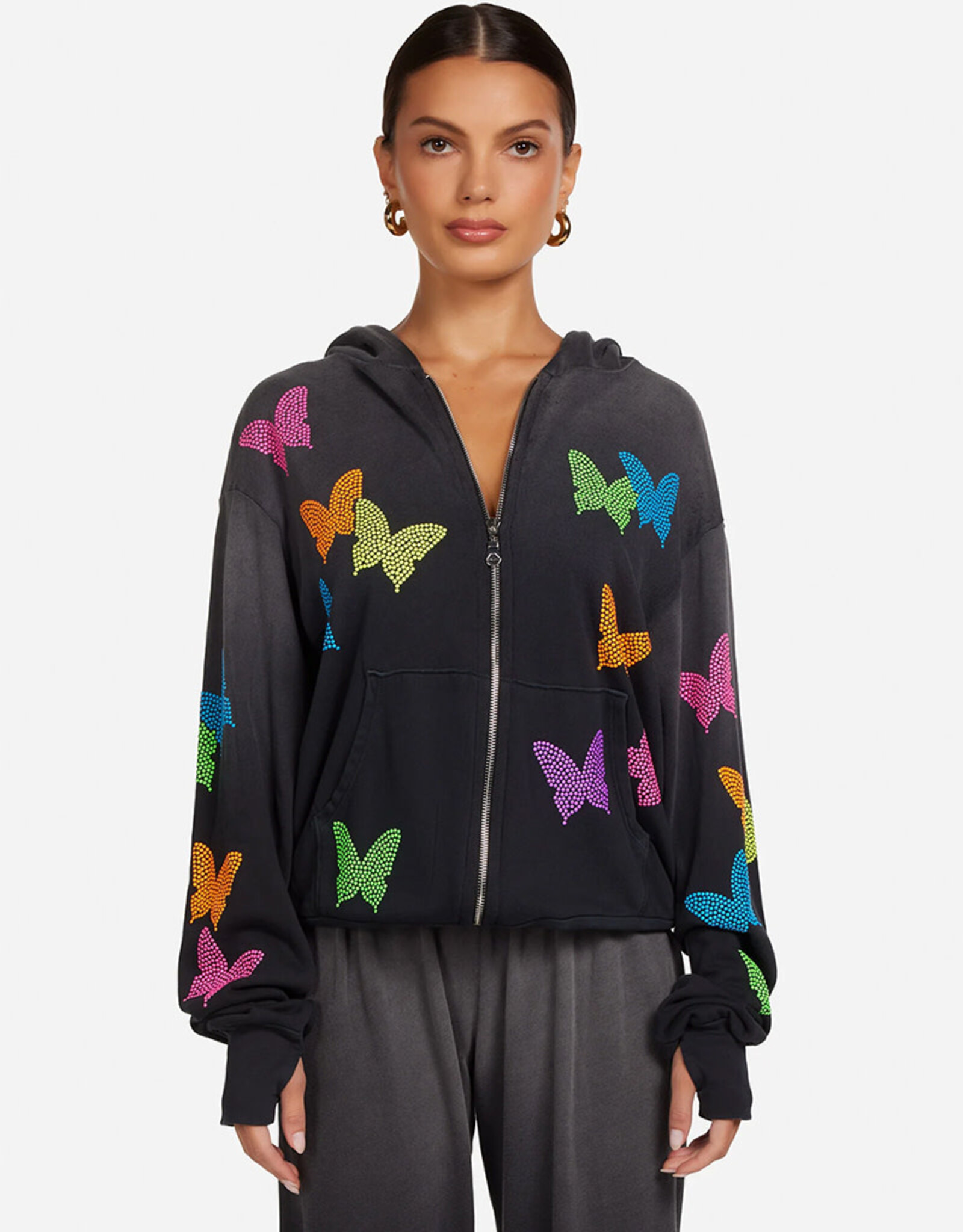 LAUREN MOSHI HEZLY NEON STUD BUTTERFLIES
