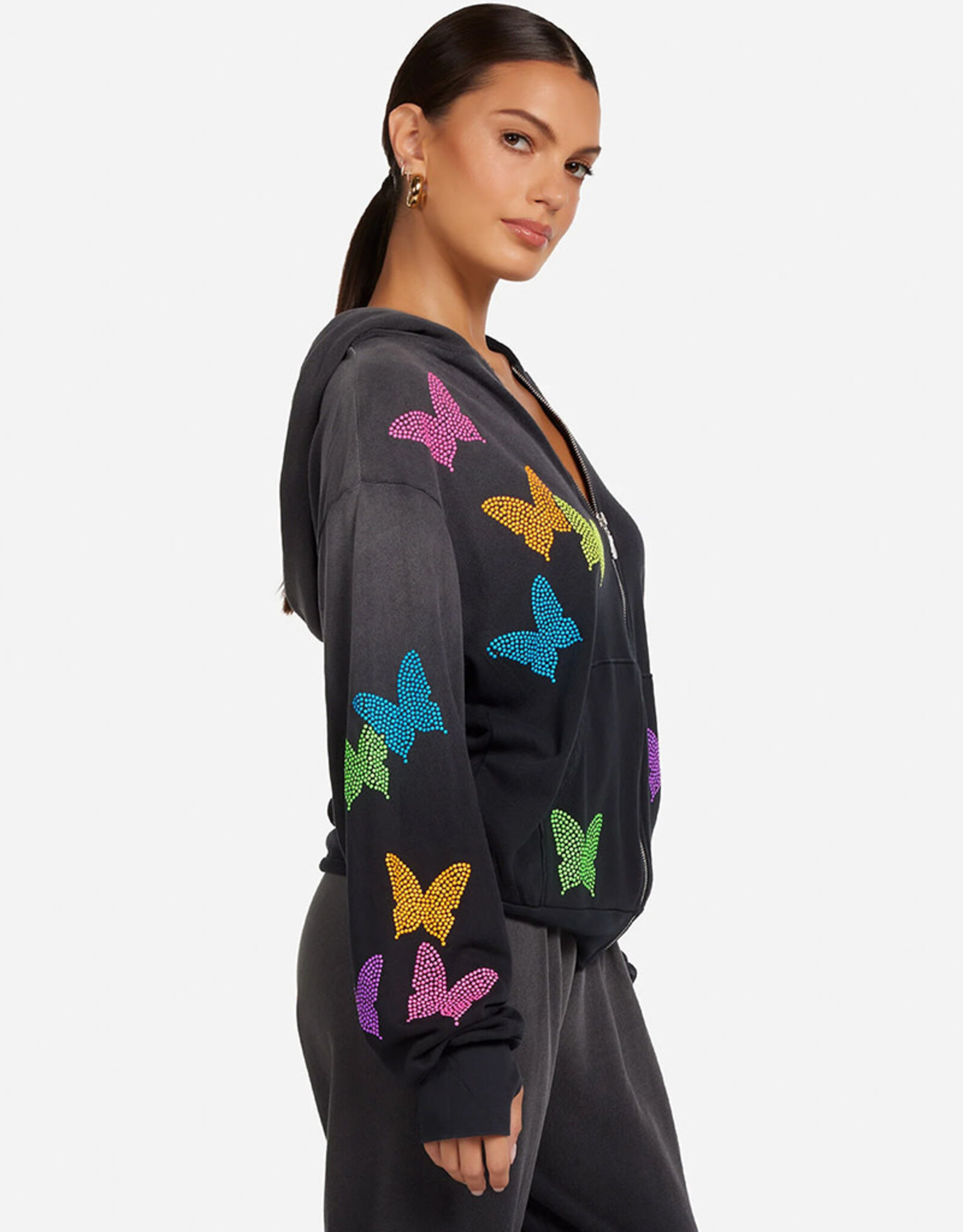LAUREN MOSHI HEZLY NEON STUD BUTTERFLIES