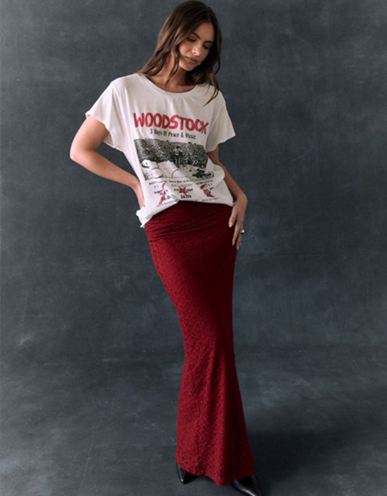 CHASER WOODSTOCK PEACE & MUSIC TICKET TEE