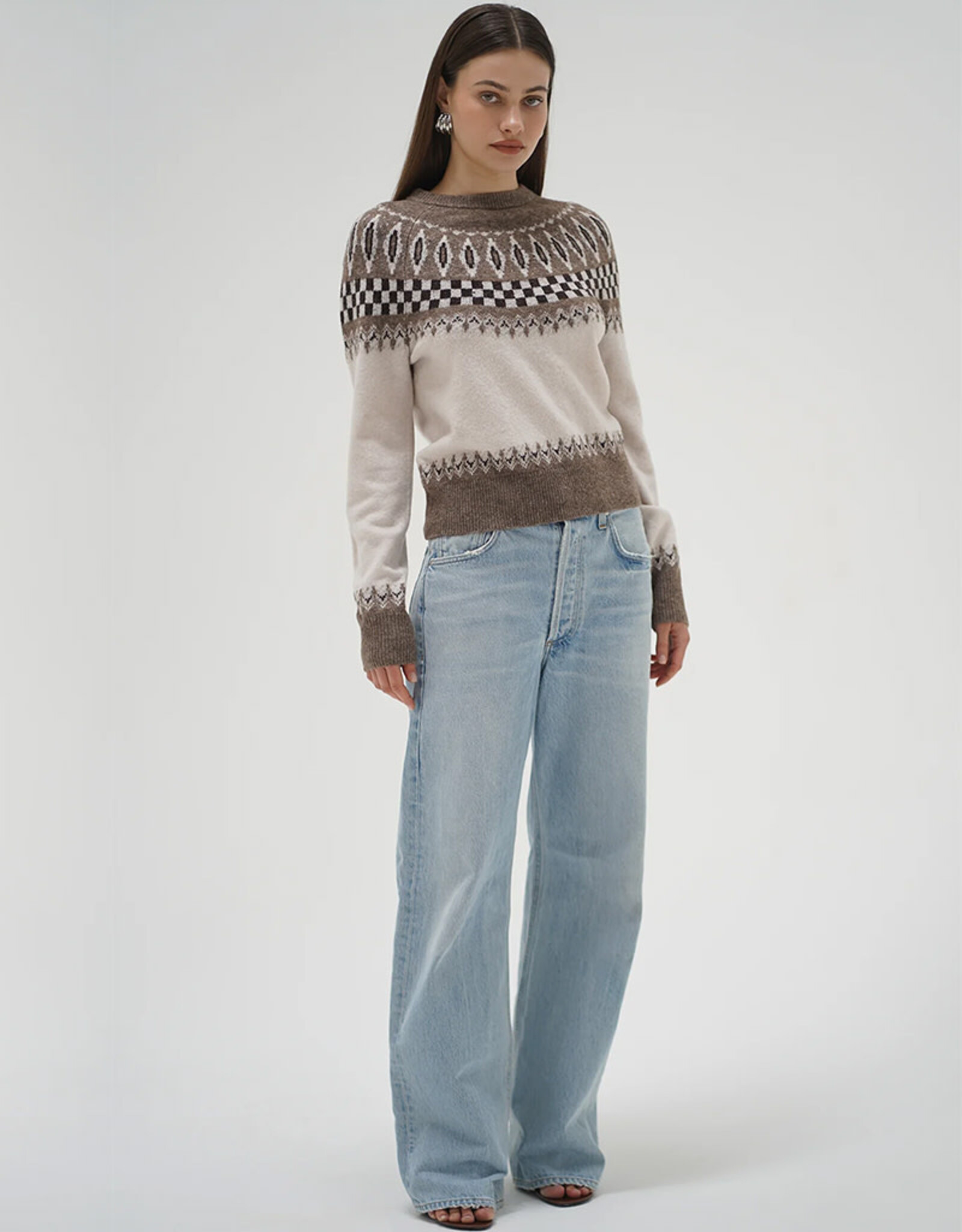 LNA TALI FAIR ISLE SWEATER