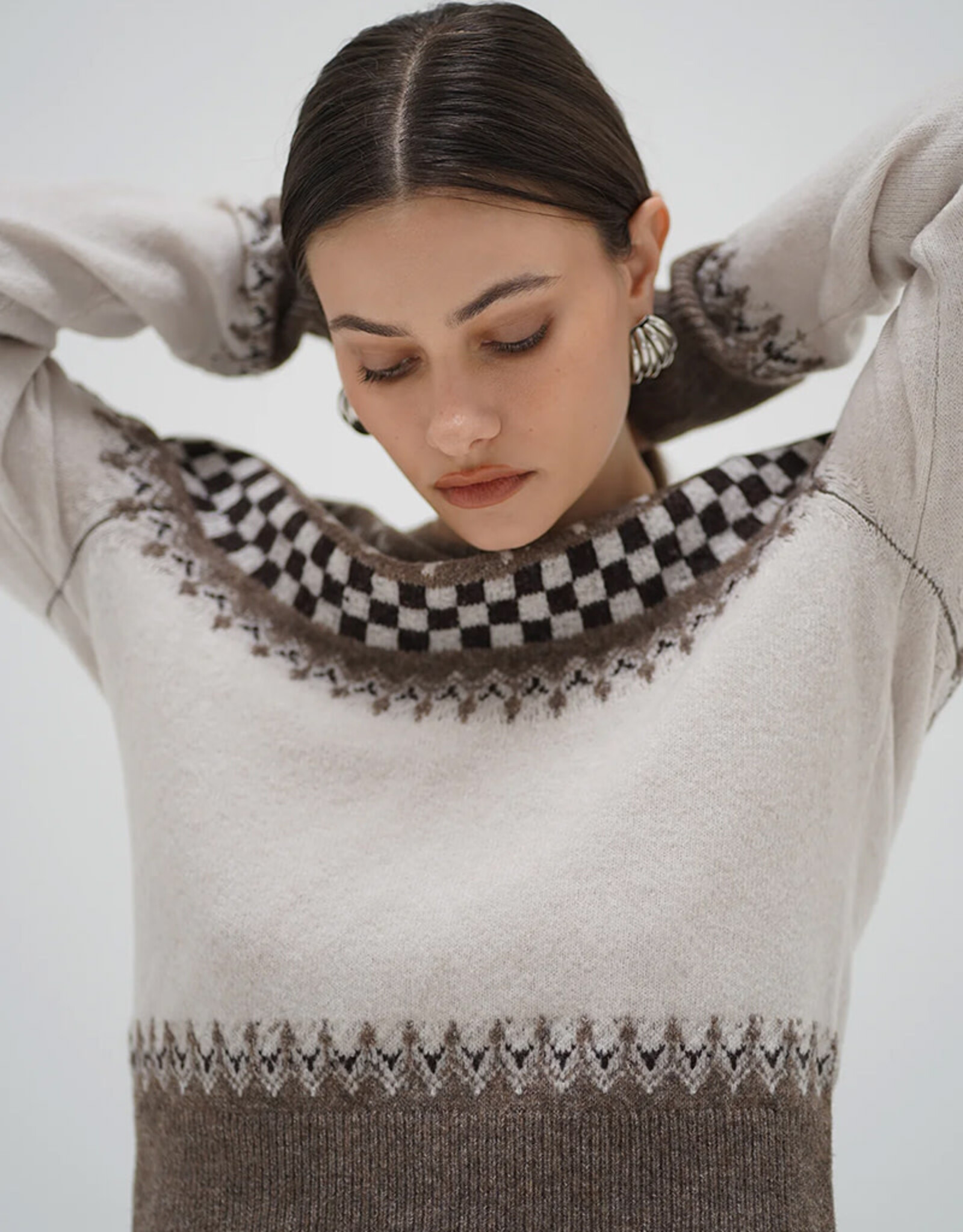LNA TALI FAIR ISLE SWEATER