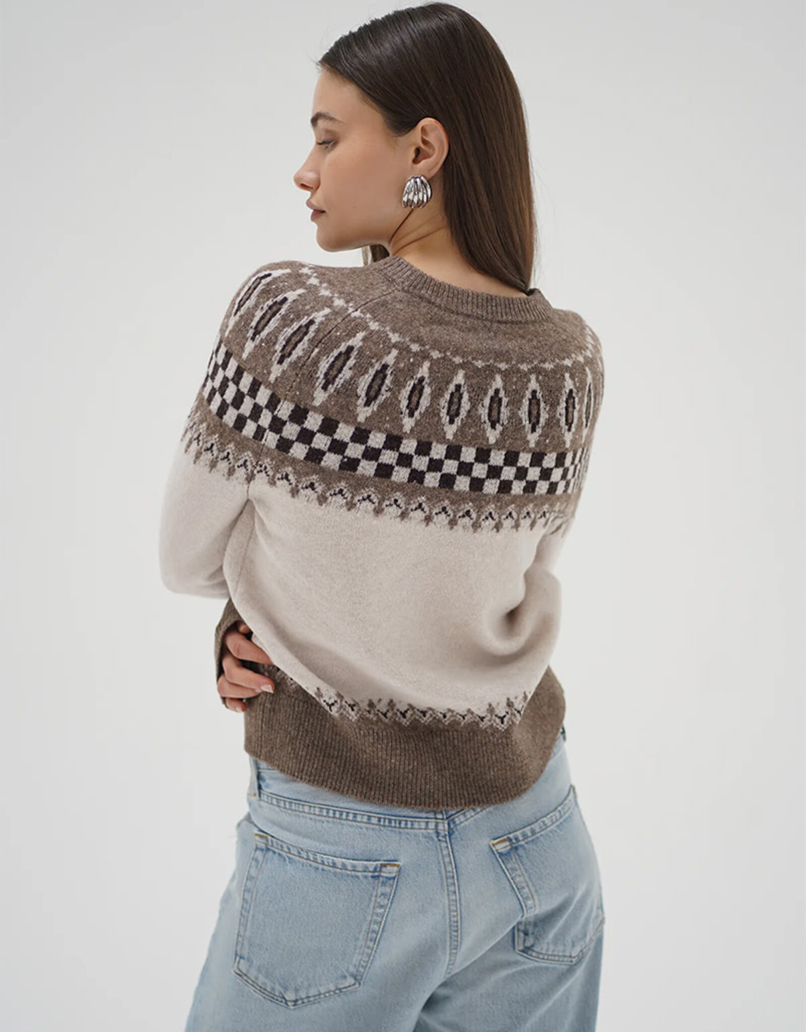 LNA TALI FAIR ISLE SWEATER