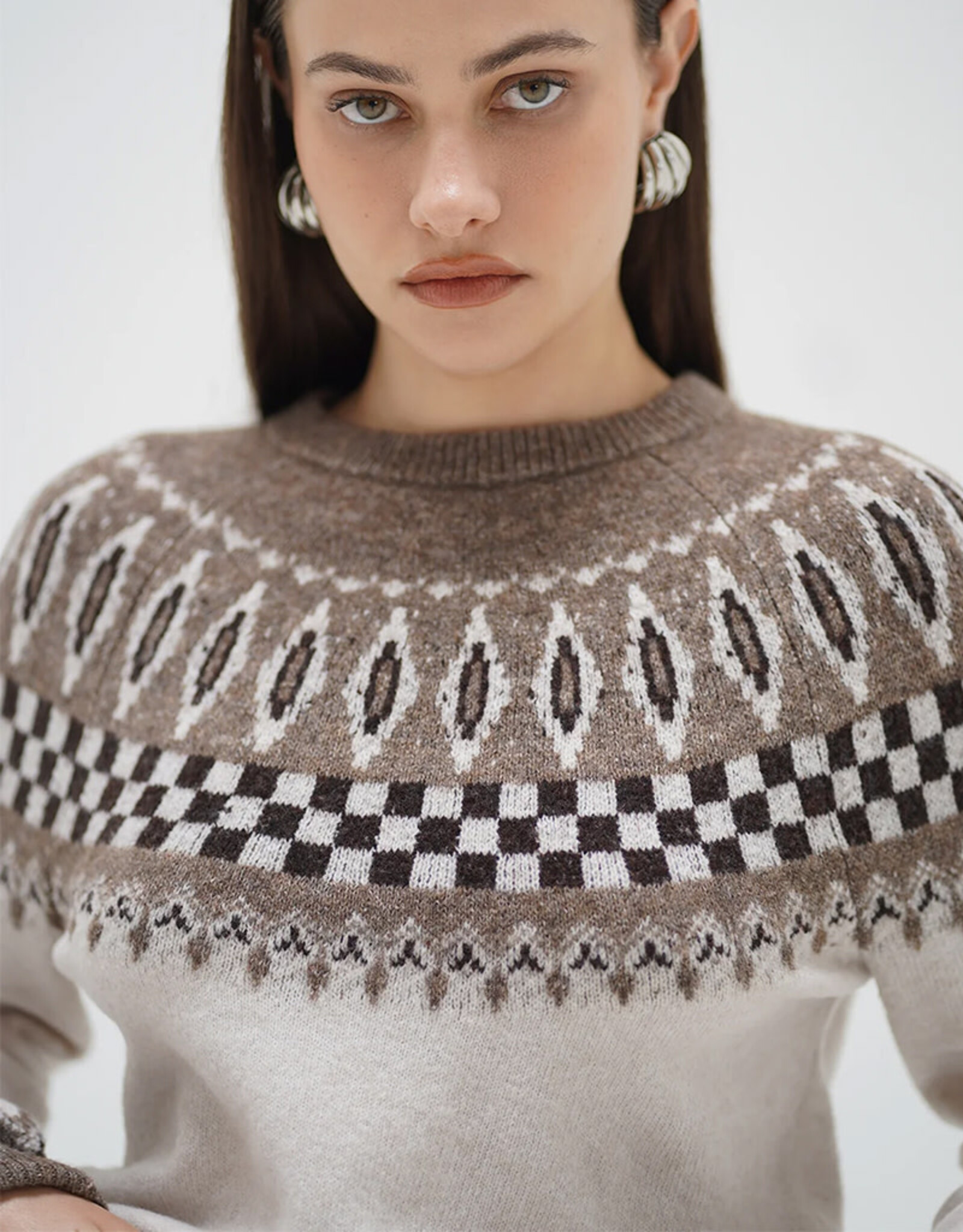 LNA TALI FAIR ISLE SWEATER