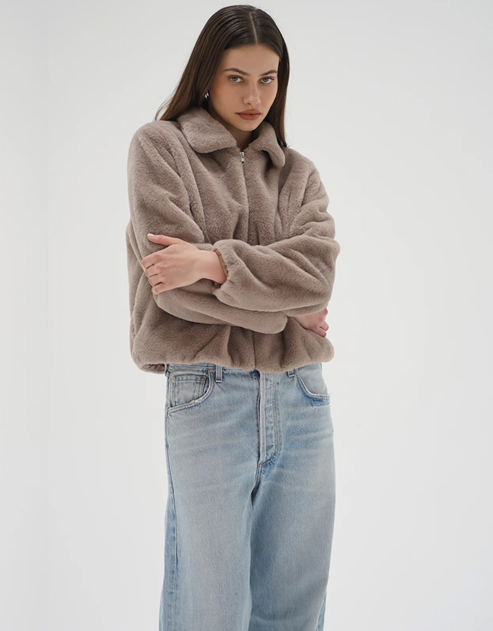 LNA STELLA ZIP UP BOMBER