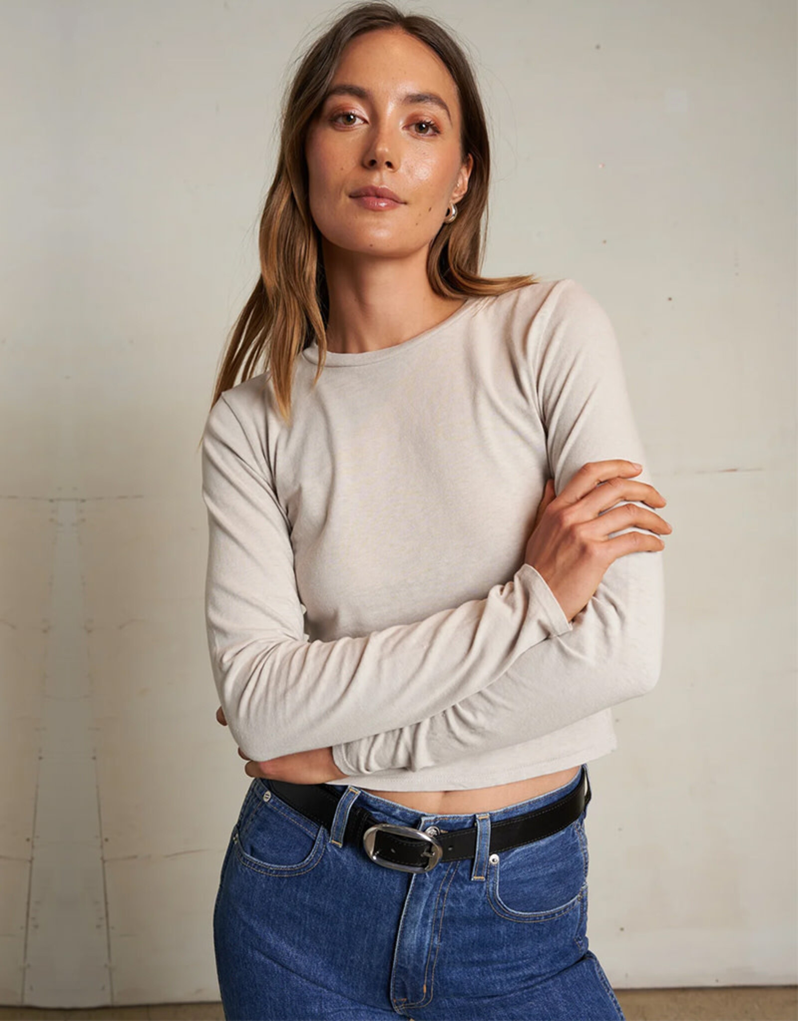 PERFECT WHITE TEE JAMIE - LS CREW