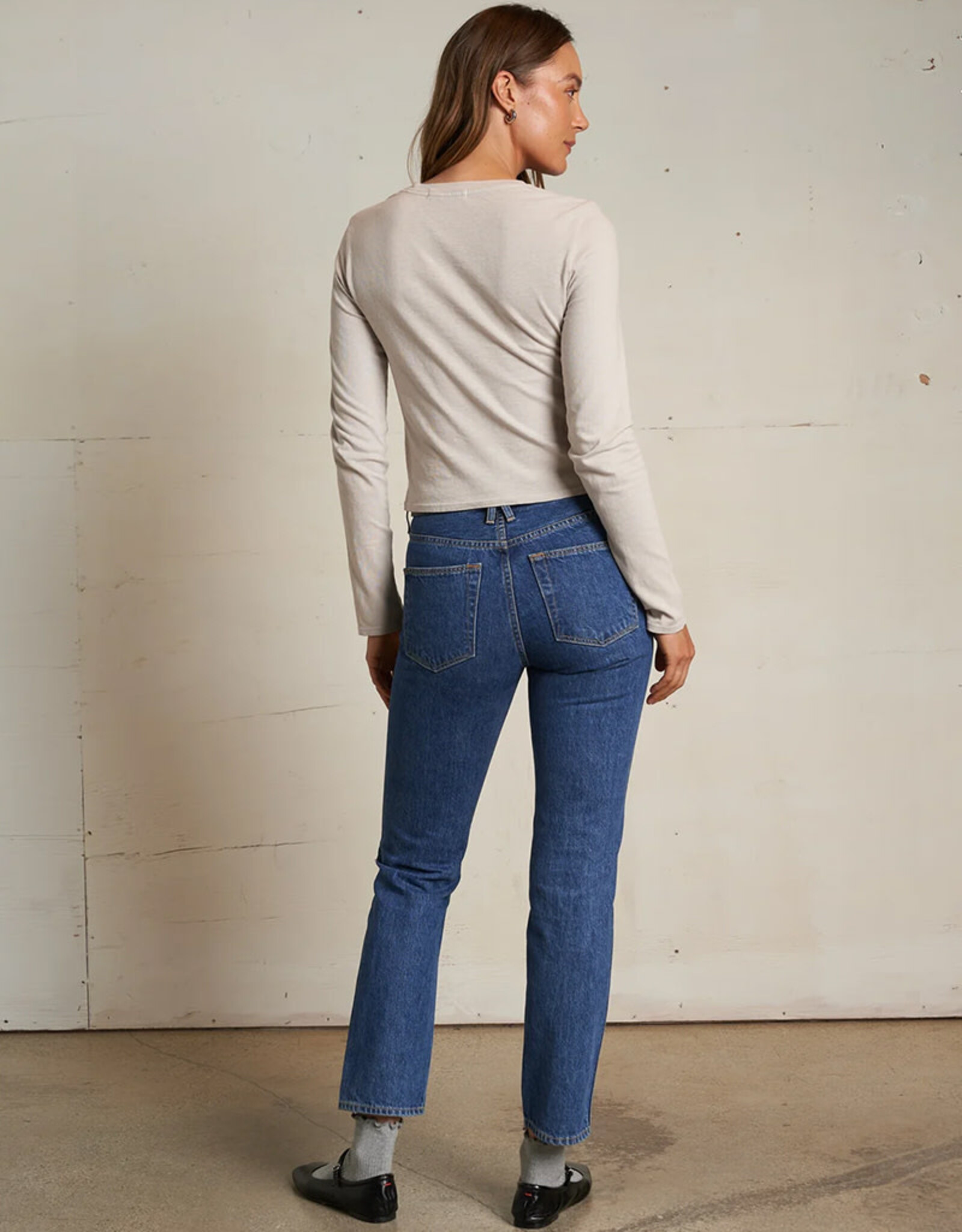 PERFECT WHITE TEE JAMIE - LS CREW