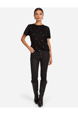 LAUREN MOSHI WOLF SKULL CRYSTALS TEE