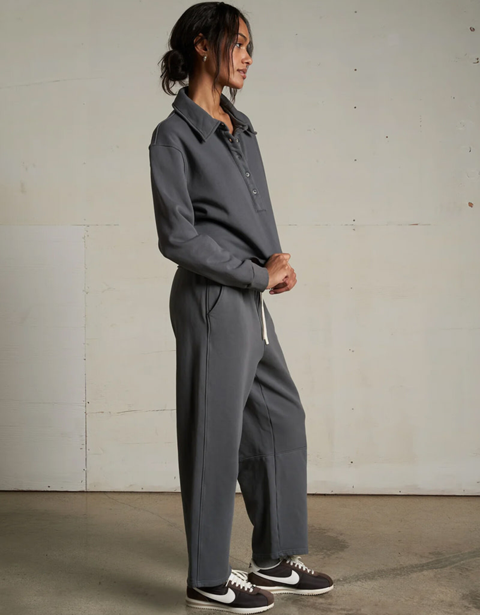 PERFECT WHITE TEE FALLON FLEECE BARREL SWEAT