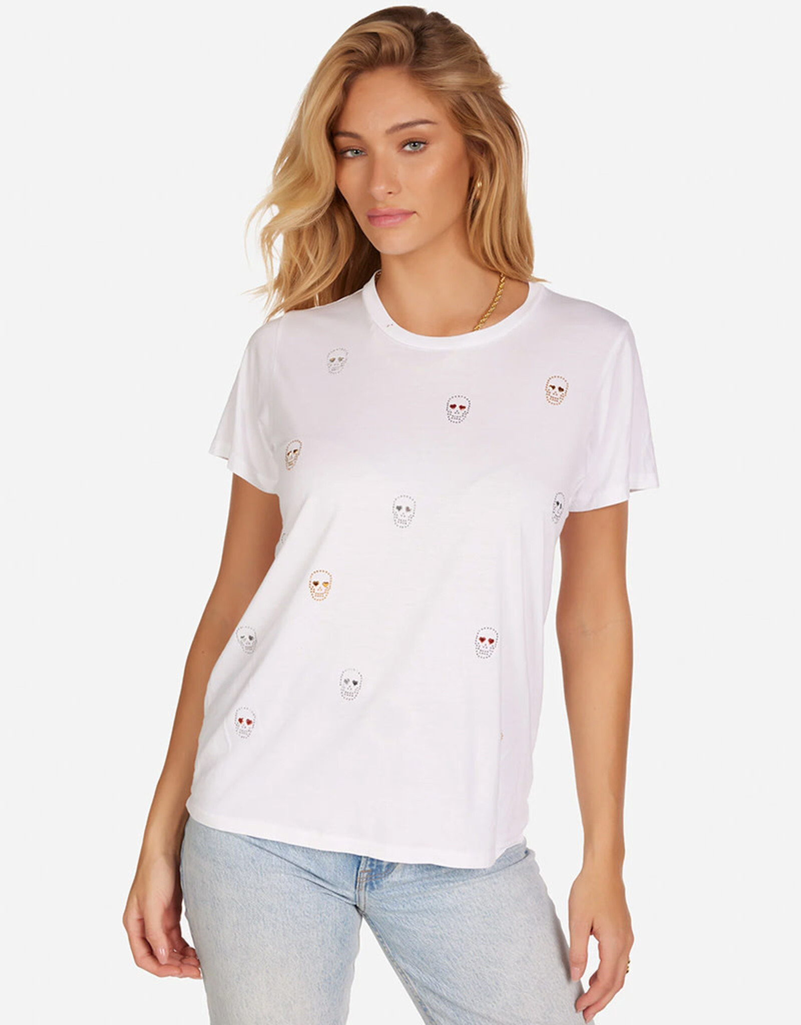 LAUREN MOSHI WOLF-STUD HEART EYE SKULLS