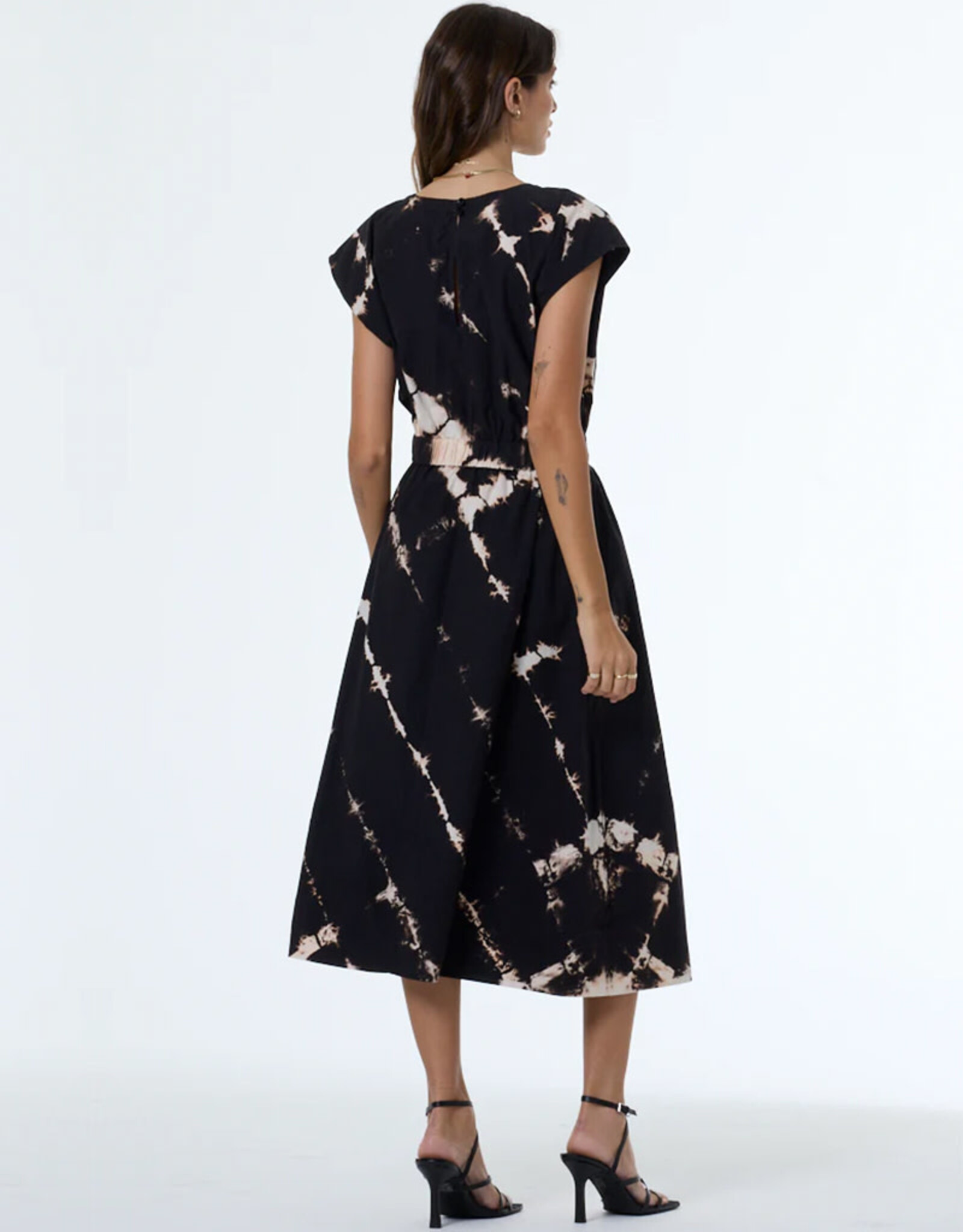 YOUNG FABULOUS & BROKE WENDY MIDI SKIRT-TIEDYE