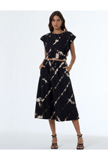 YOUNG FABULOUS & BROKE WENDY MIDI SKIRT-TIEDYE