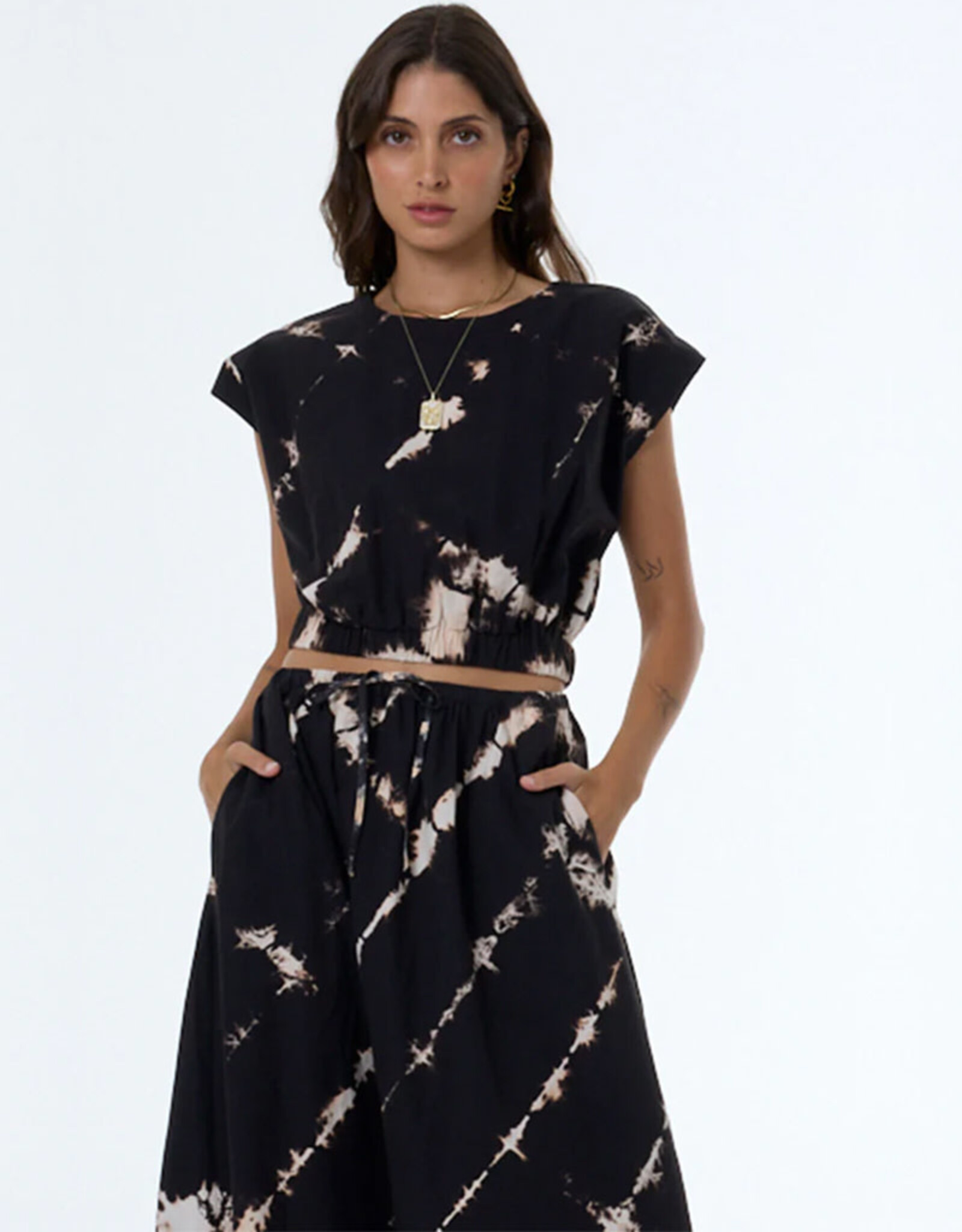 YOUNG FABULOUS & BROKE WENDY TOP TIE DYE