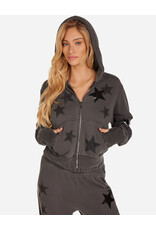 LAUREN MOSHI TWYLA CRYSTAL MULTI STARS ZIP UP