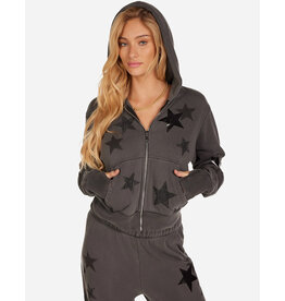 LAUREN MOSHI TWYLA CRYSTAL MULTI STARS ZIP UP