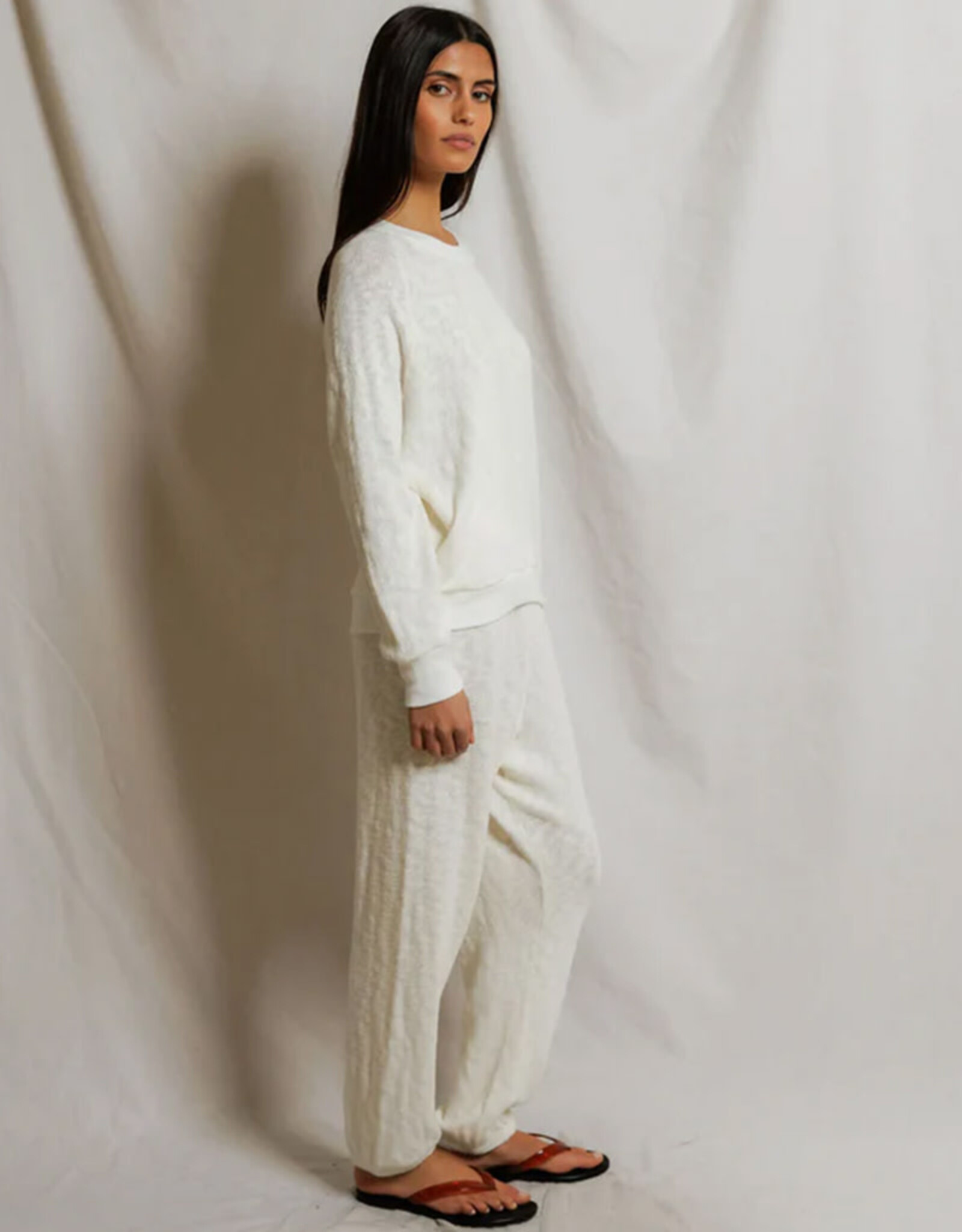 PERFECT WHITE TEE AULANI SUMMER MESH LS CREW NECK
