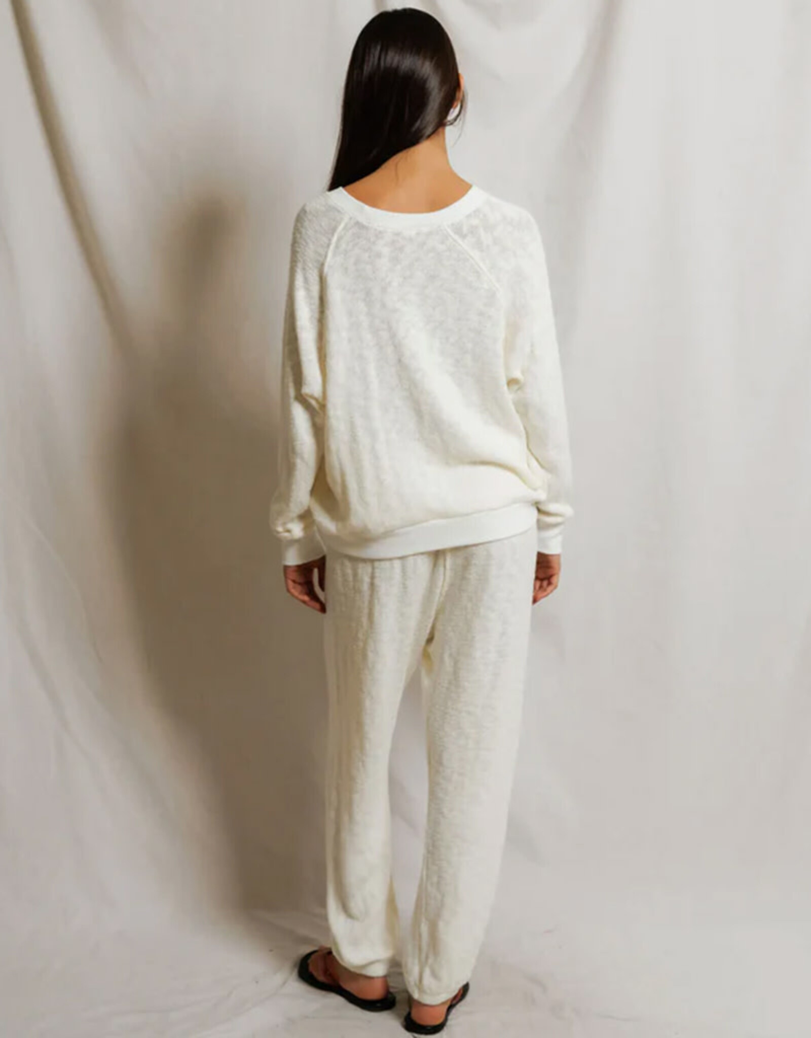PERFECT WHITE TEE AULANI SUMMER MESH LS CREW NECK