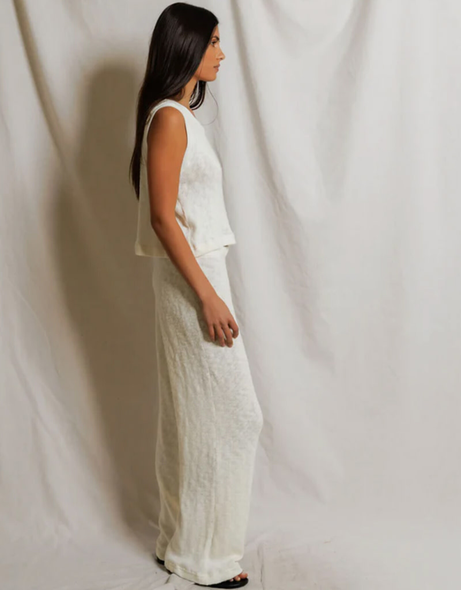 PERFECT WHITE TEE LEILANI MESH STRAIGHT LEG PNT