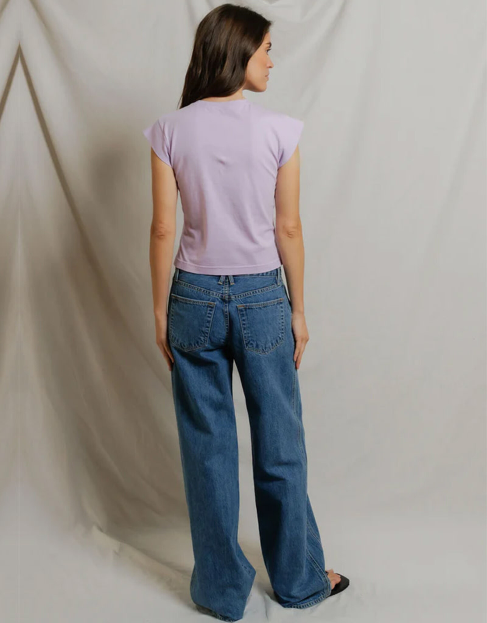 PERFECT WHITE TEE PORTER CAP SLEEVE TEE