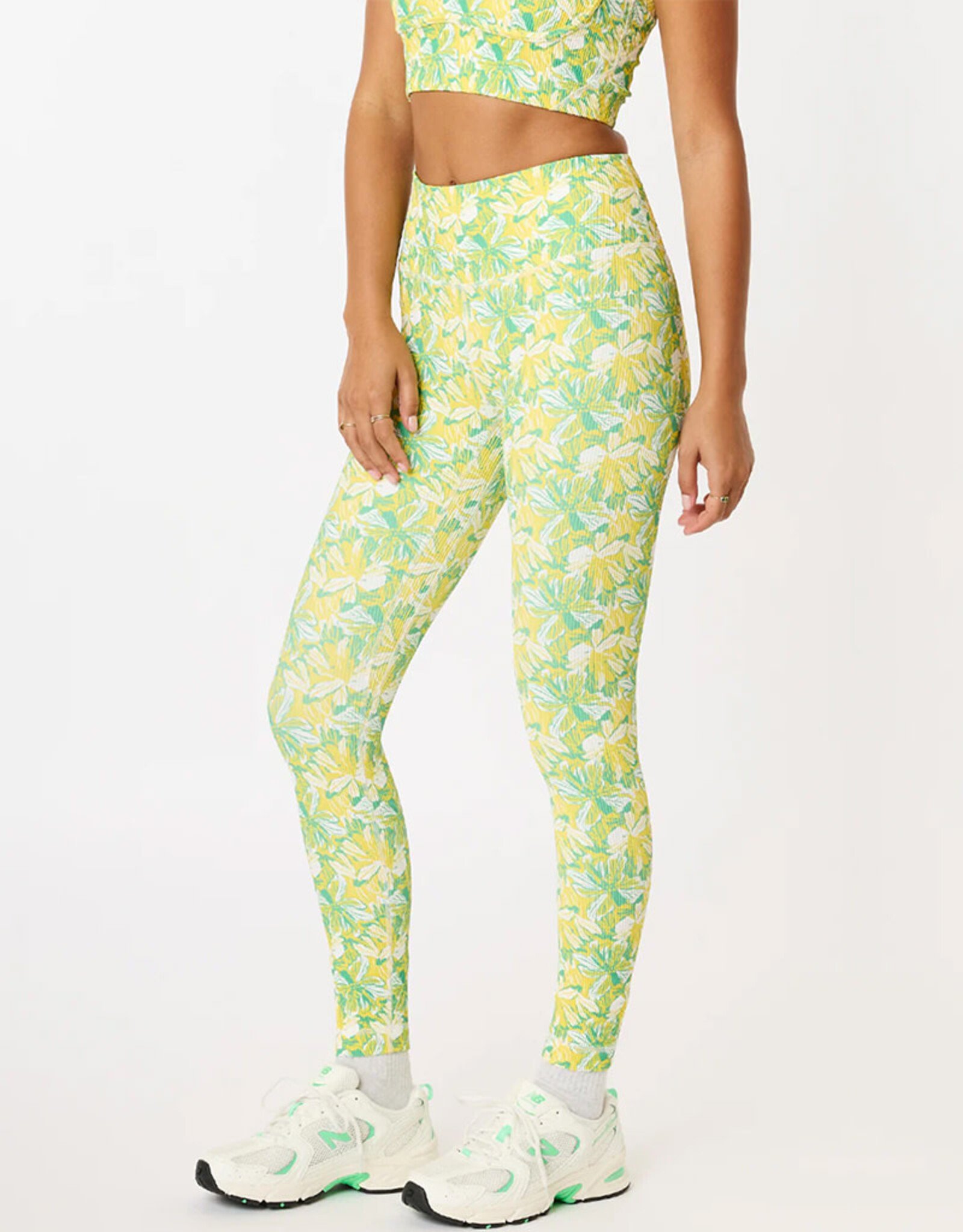 CREAM YOGA NANCY RIBBED LEGGING