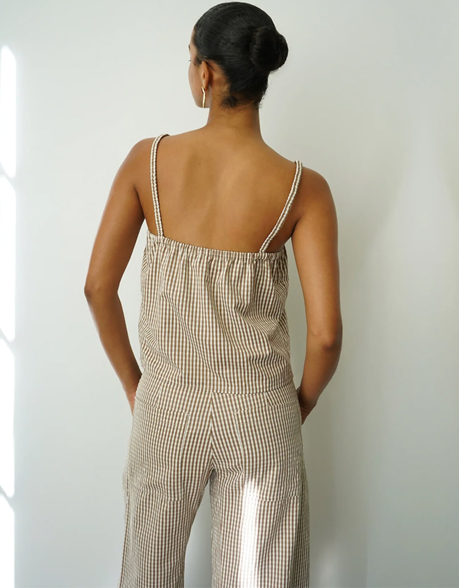 LNA BRANDY CHECK TOP