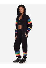 LAUREN MOSHI HEZLY BUTTERFLY STRIPES ZIP HOODIE