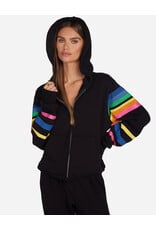 LAUREN MOSHI HEZLY BUTTERFLY STRIPES ZIP HOODIE