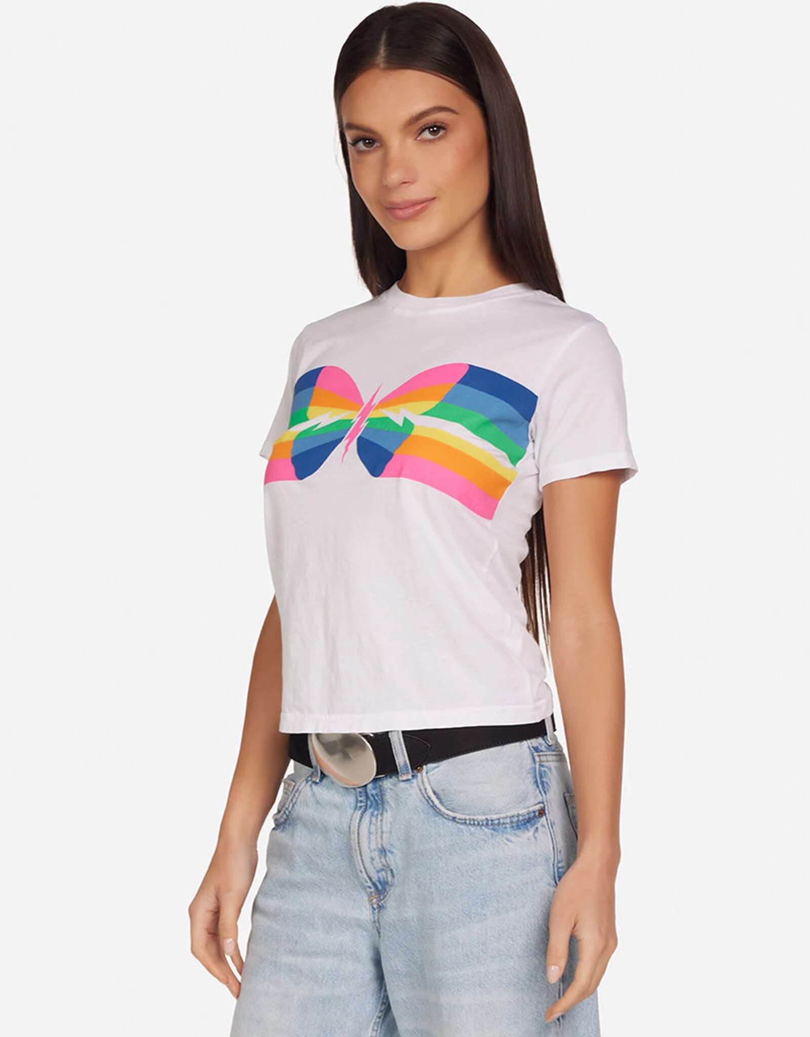 LAUREN MOSHI URSULA BUTTERFLY STRIPES TEE