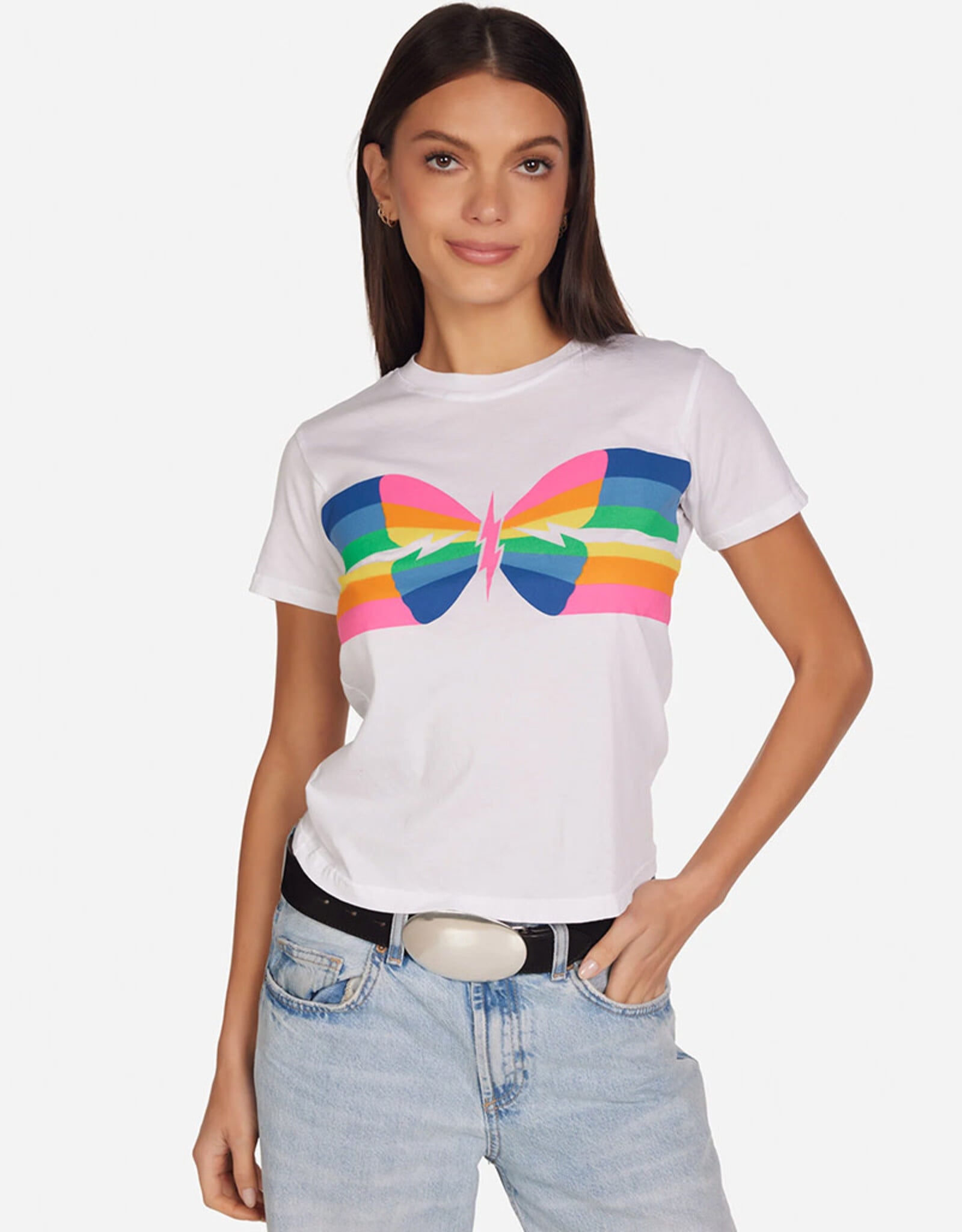 LAUREN MOSHI URSULA BUTTERFLY STRIPES TEE