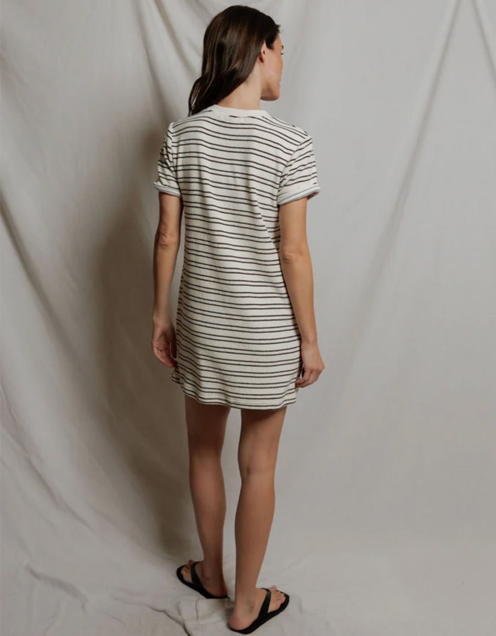PERFECT WHITE TEE NELLA TERRY SS CREW TEE DRESS