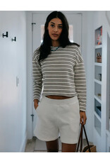 PERFECT WHITE TEE BARI PULL ON SWEAT SHORT