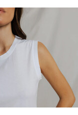 PERFECT WHITE TEE FAYE SLEEVELESS CREW NECK