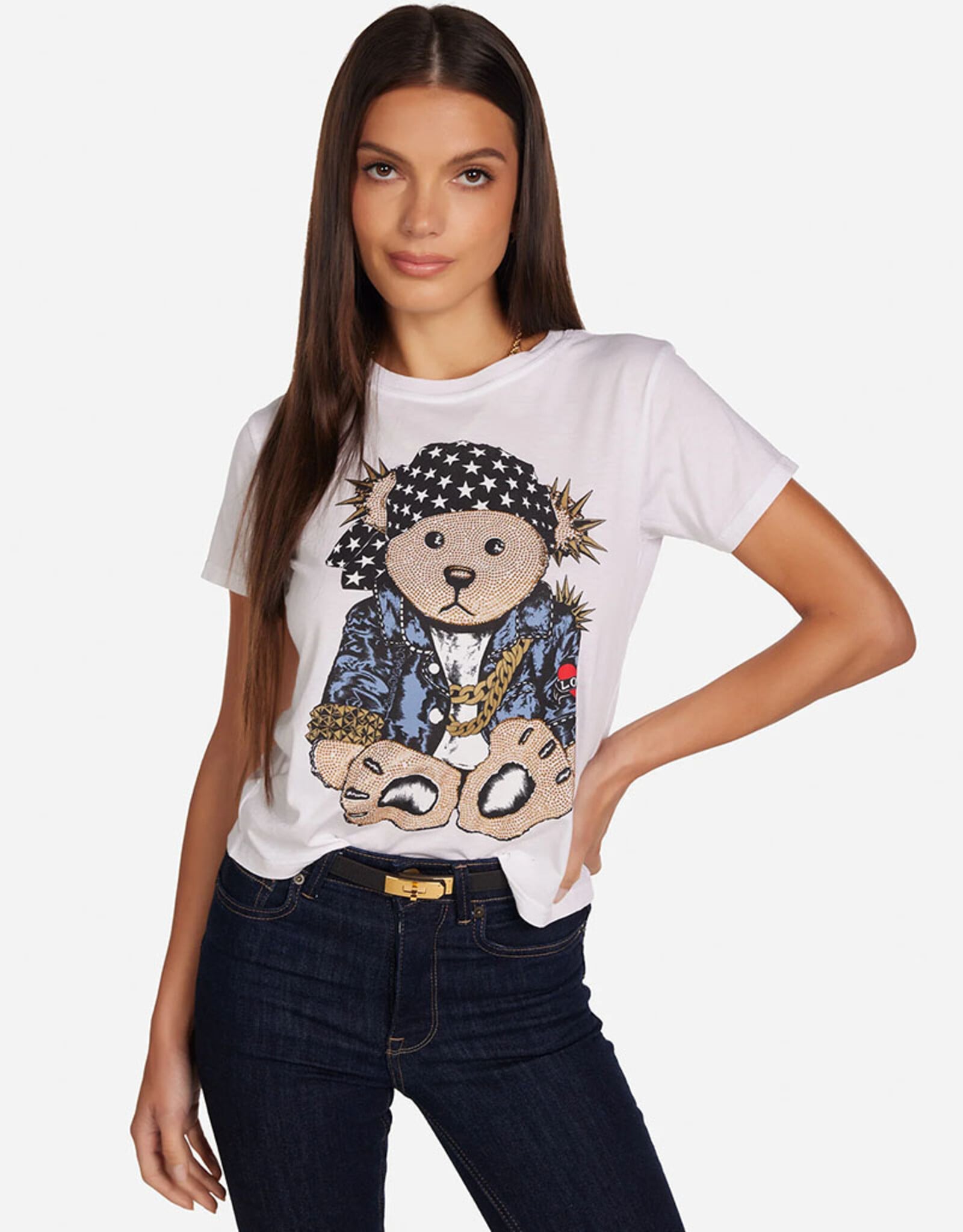 LAUREN MOSHI URSULA STUD ROCKER TEDDY TEE