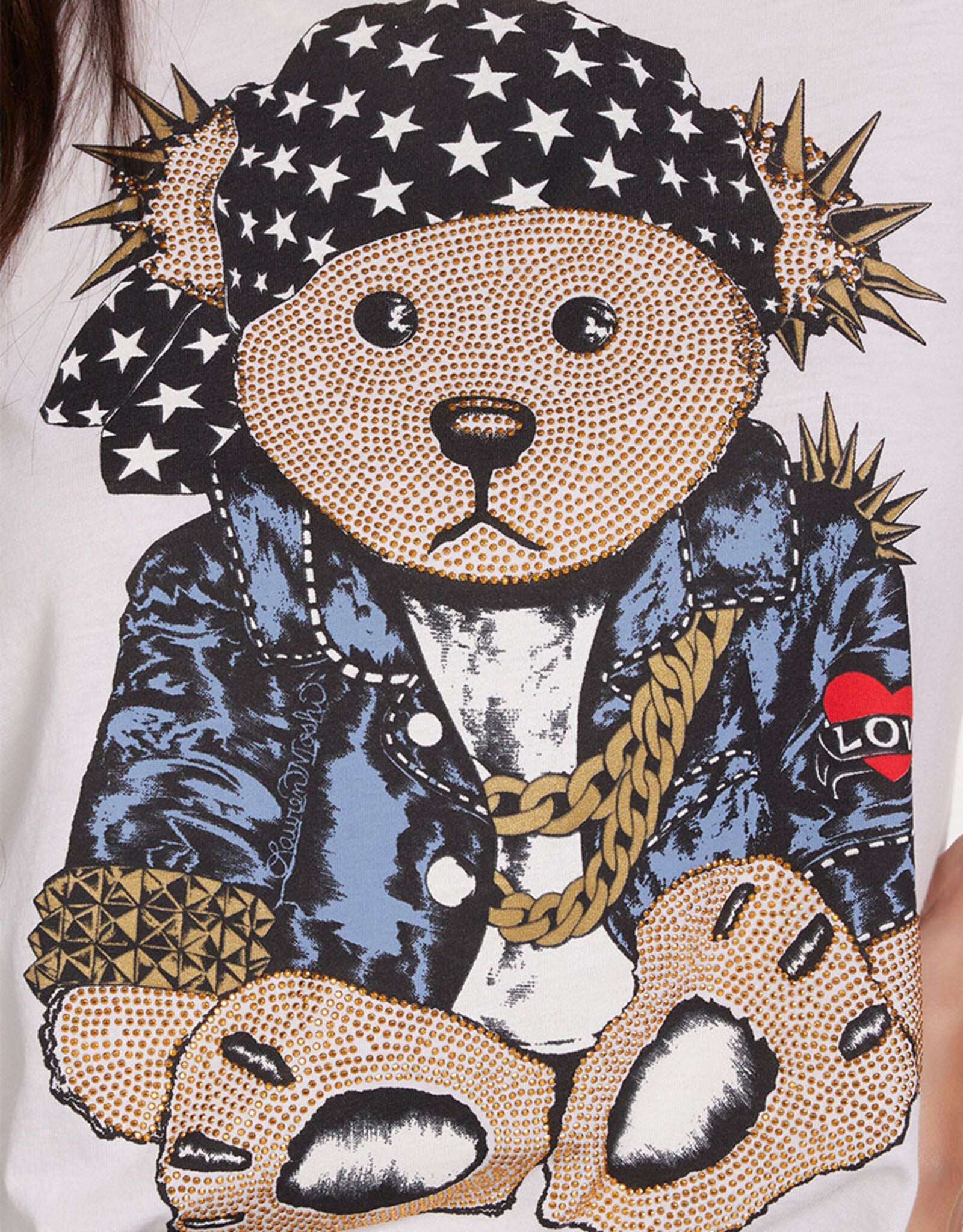 LAUREN MOSHI URSULA STUD ROCKER TEDDY TEE