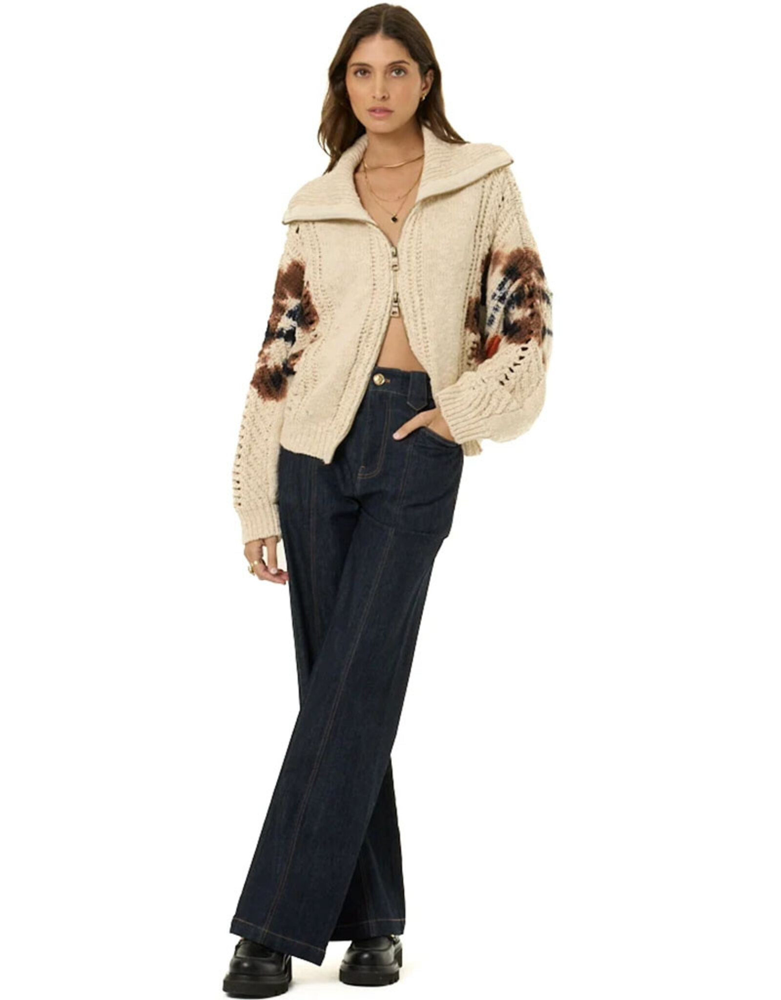 YOUNG FABULOUS & BROKE MANEA ZIP UP CARDI