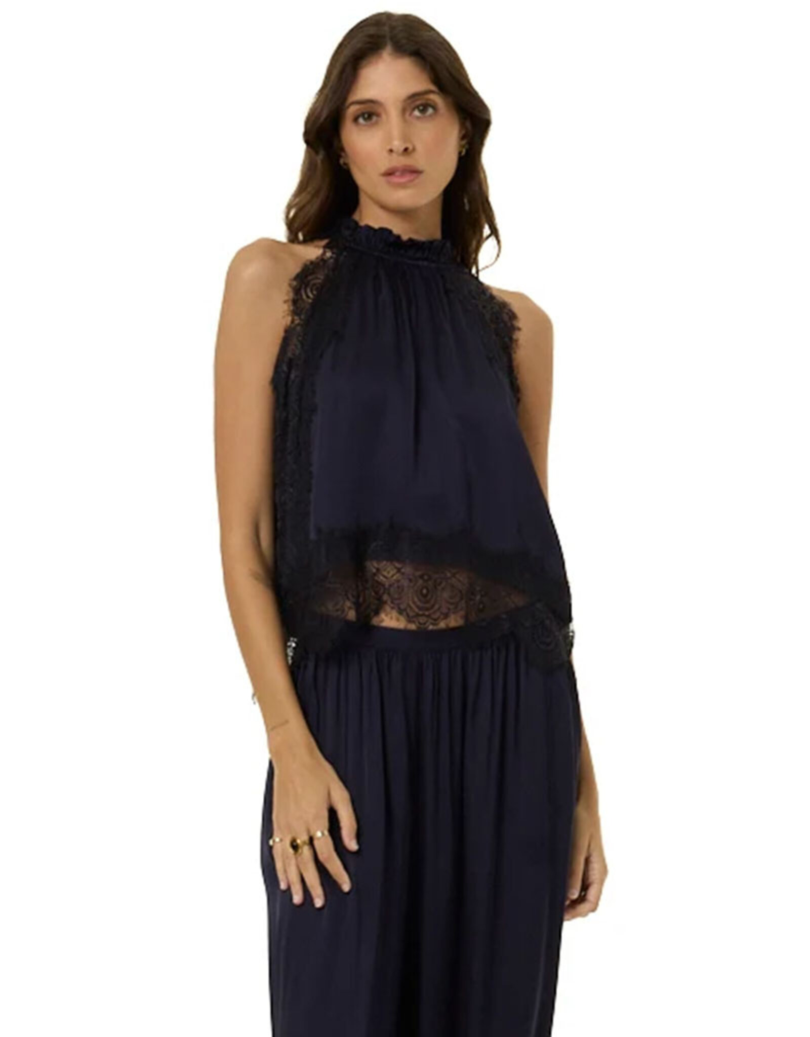 YOUNG FABULOUS & BROKE CELEST LACE TOP