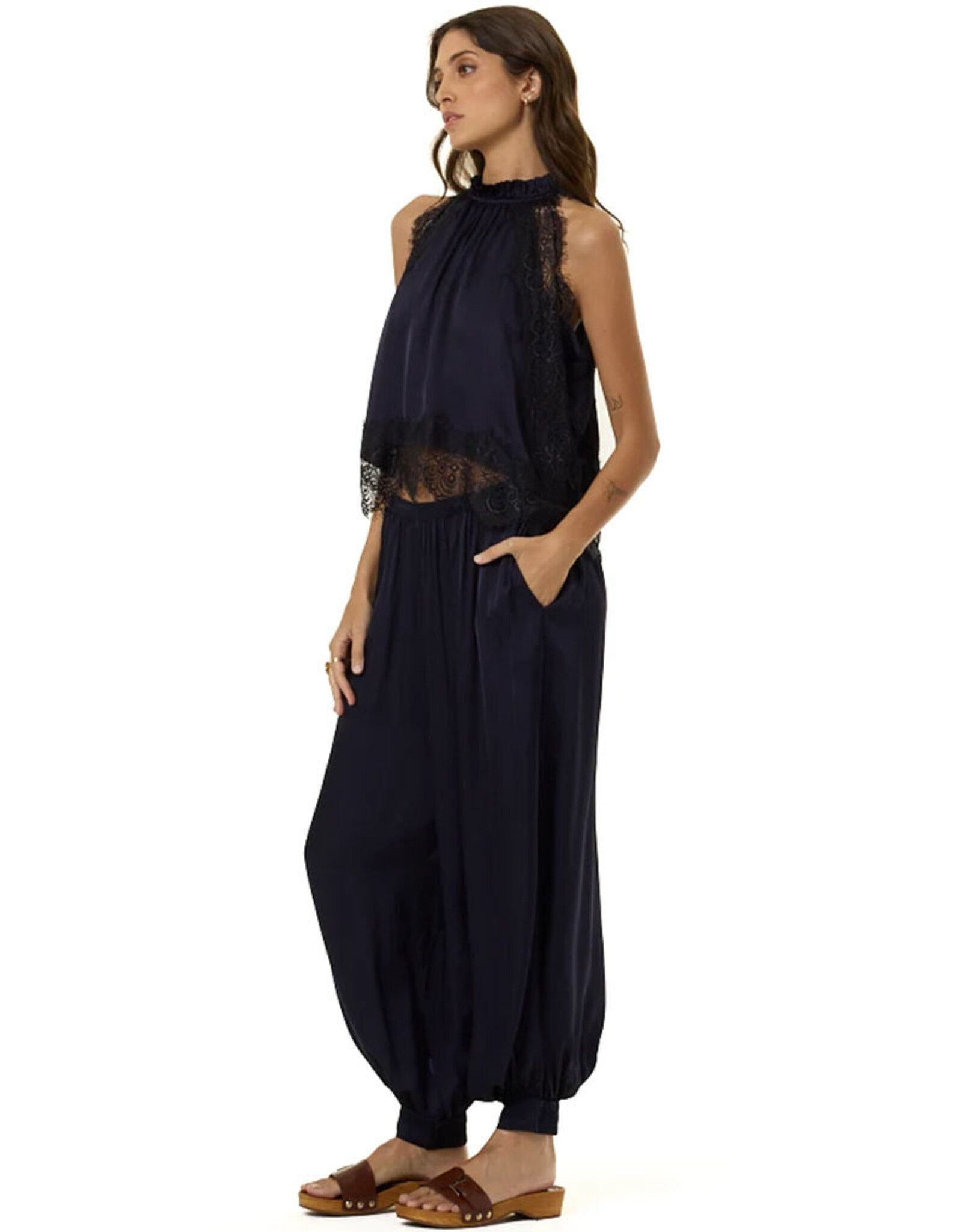 YOUNG FABULOUS & BROKE CELEST LACE TOP