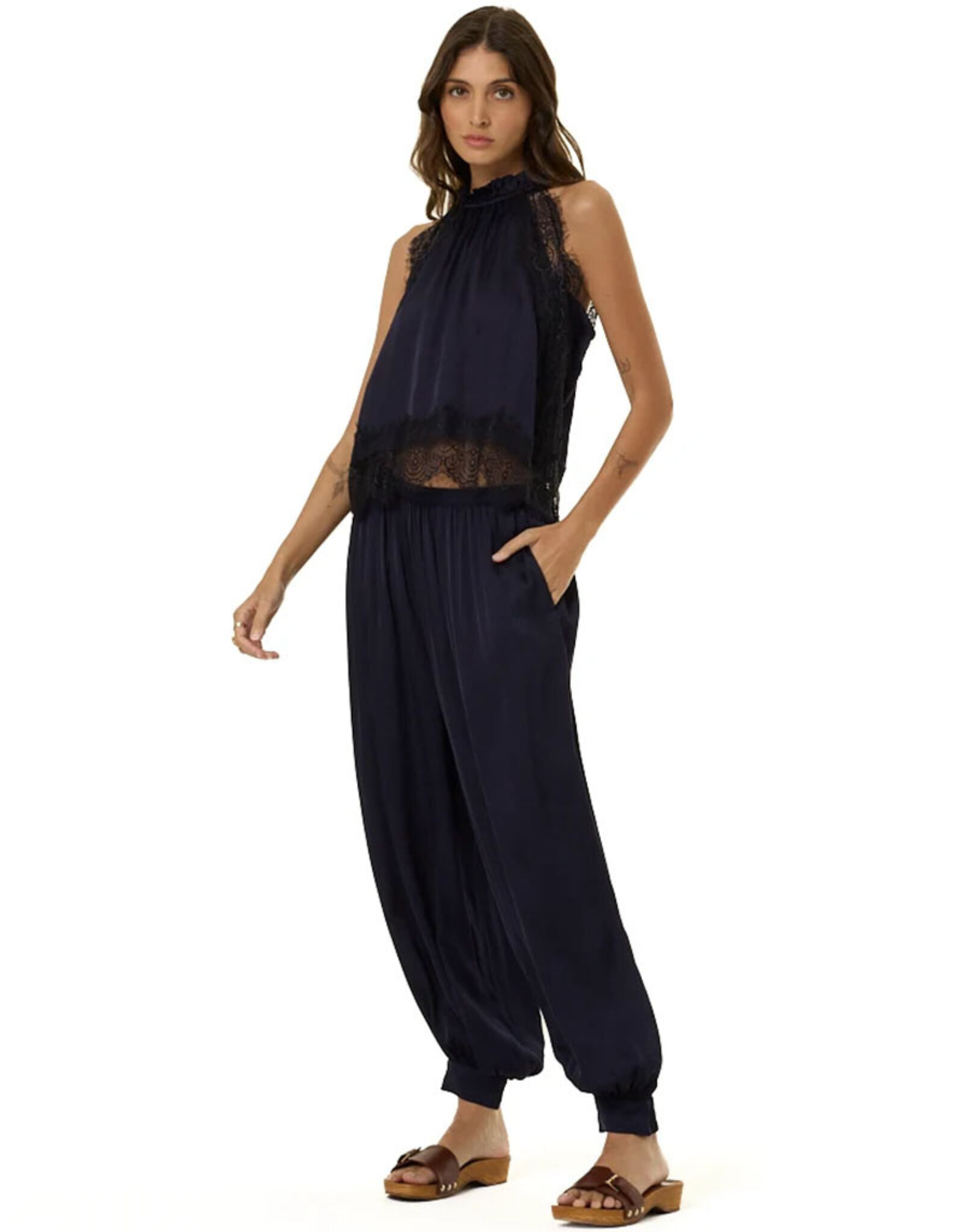 YOUNG FABULOUS & BROKE CELEST LACE TOP