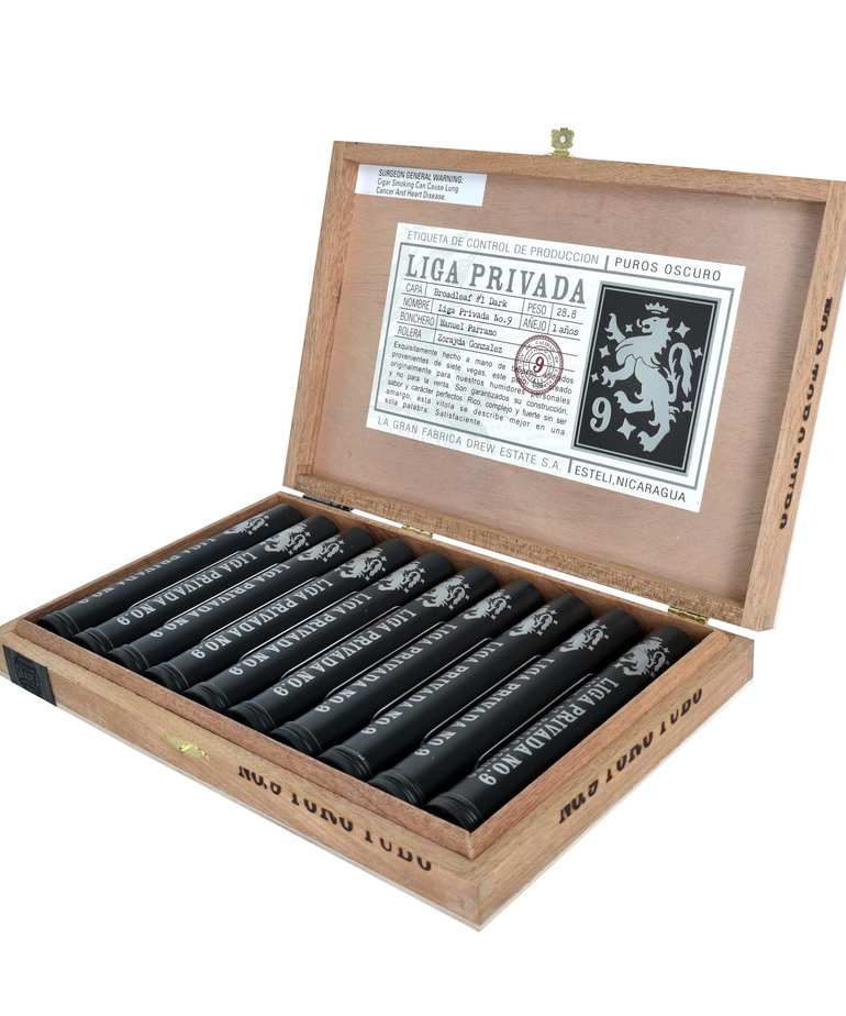 Liga Privada Liga Privada by Drew Estate No. 9 Toro Tubo 6x52 Box of 10