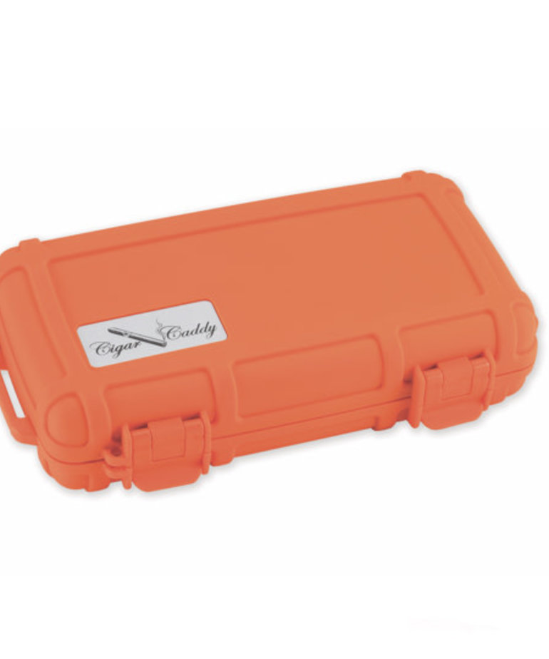 Cigar Caddy 5-Count Blaze Orange Travel Humidor