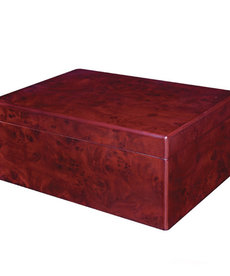 Red Walnut 50-Count Humidor 12.25 x 8.5 x 5