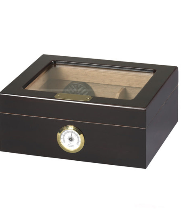 Capri Glasstop Mahogany 25-Count Humidor