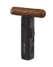 Lotus Monarch Quad Flame Torch lighter w/ Cigar Rest & Punch - Black